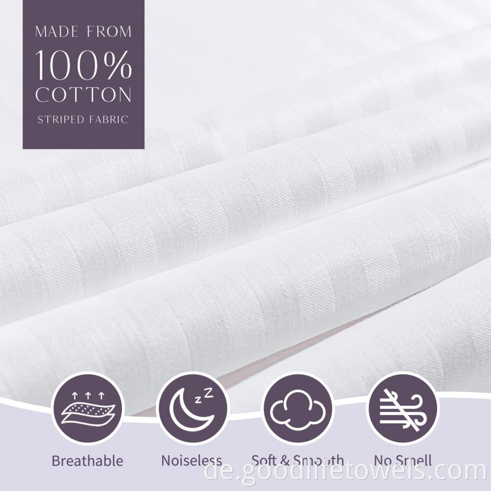 Custom Hotel Long Staple Cotton White Pillow Case